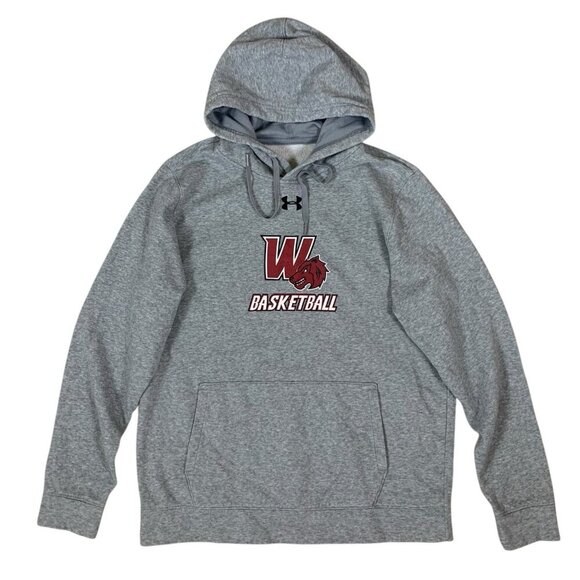Under Armour Basketball Logo Hoodie Gray Large Activewear Essential - Picture 1 of 4